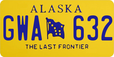 AK license plate GWA632