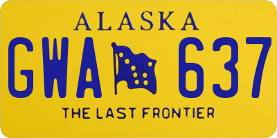 AK license plate GWA637