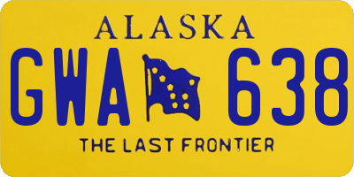 AK license plate GWA638