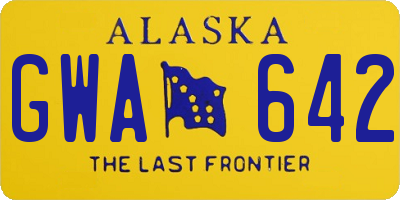 AK license plate GWA642