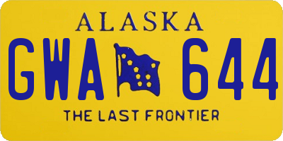 AK license plate GWA644