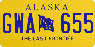 AK license plate GWA655