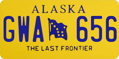 AK license plate GWA656