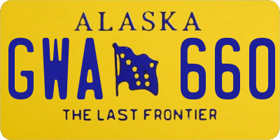 AK license plate GWA660