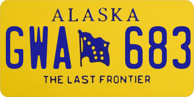 AK license plate GWA683