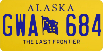AK license plate GWA684