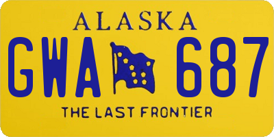 AK license plate GWA687