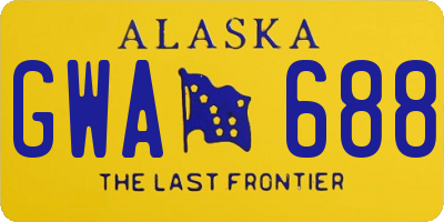 AK license plate GWA688