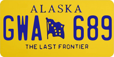 AK license plate GWA689