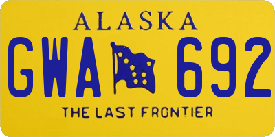 AK license plate GWA692