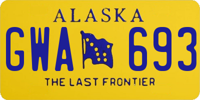 AK license plate GWA693