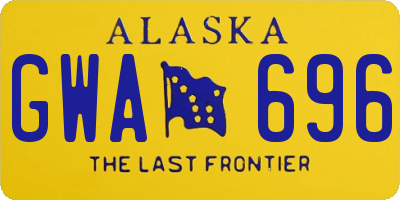 AK license plate GWA696