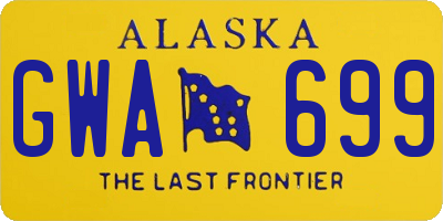 AK license plate GWA699