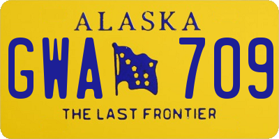 AK license plate GWA709