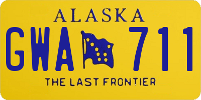 AK license plate GWA711