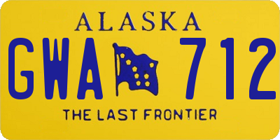 AK license plate GWA712