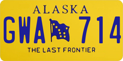 AK license plate GWA714