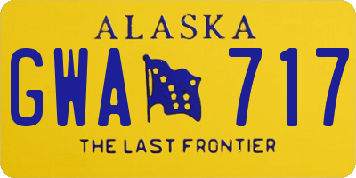 AK license plate GWA717