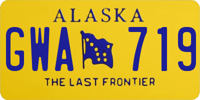 AK license plate GWA719