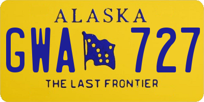 AK license plate GWA727