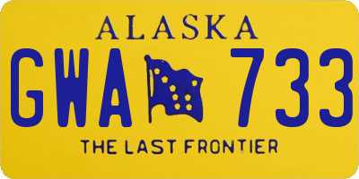 AK license plate GWA733