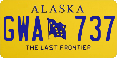 AK license plate GWA737