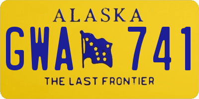 AK license plate GWA741