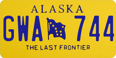 AK license plate GWA744