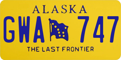 AK license plate GWA747