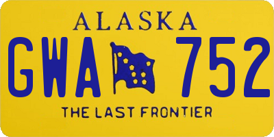 AK license plate GWA752