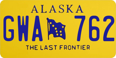 AK license plate GWA762