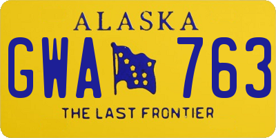 AK license plate GWA763