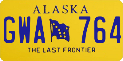 AK license plate GWA764