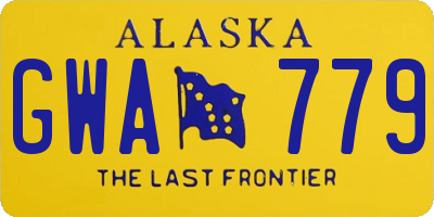 AK license plate GWA779