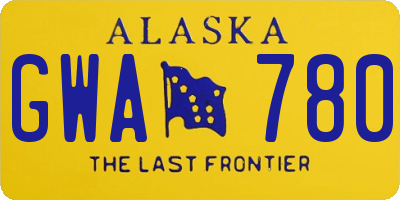 AK license plate GWA780