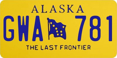 AK license plate GWA781