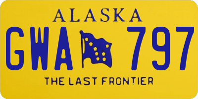 AK license plate GWA797