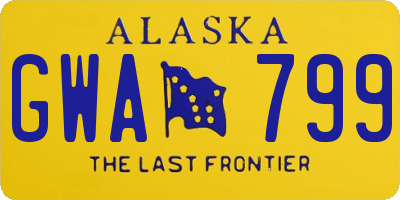 AK license plate GWA799