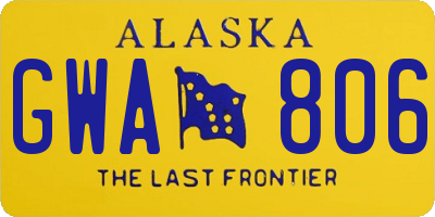 AK license plate GWA806