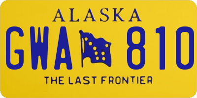 AK license plate GWA810