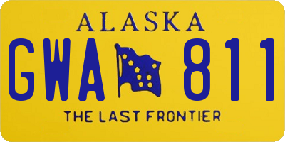 AK license plate GWA811