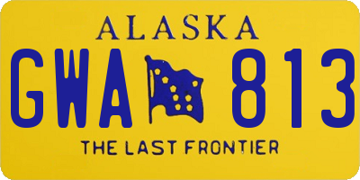 AK license plate GWA813