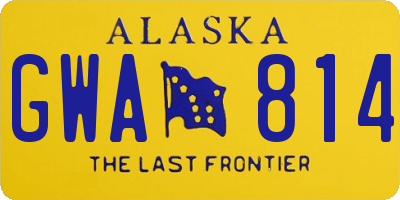 AK license plate GWA814