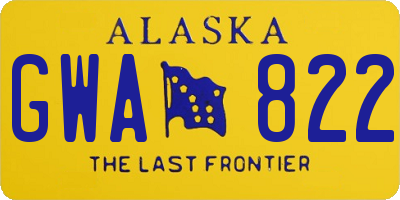 AK license plate GWA822