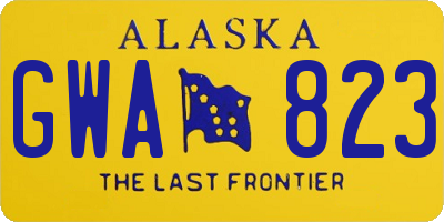 AK license plate GWA823