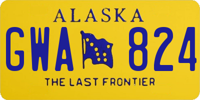 AK license plate GWA824