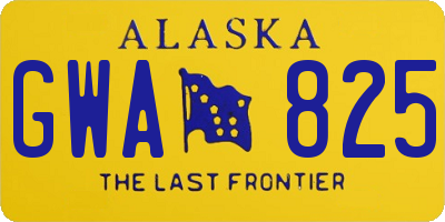 AK license plate GWA825