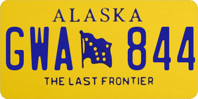 AK license plate GWA844