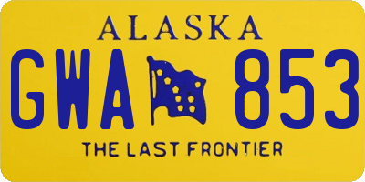 AK license plate GWA853