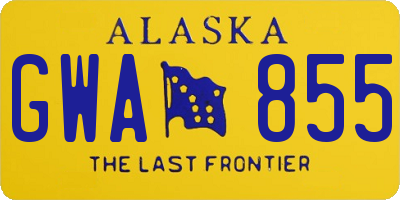 AK license plate GWA855